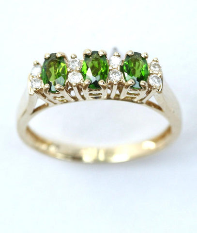 9ct diamond & peridot