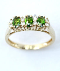 9ct diamond & peridot