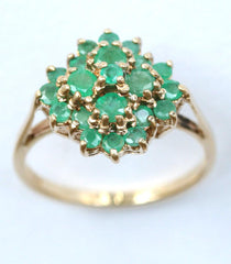 9ct emerald cluster