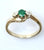 9ct diamond & emerald