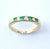 9ct diamond & emerald 1/2 eternity