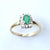 9ct diamond & emerald
