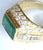 18ct gents diamond & emerald