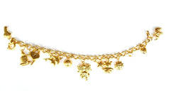 9ct charm bracelet with 12 charms