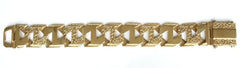 9ct plain & fancy link