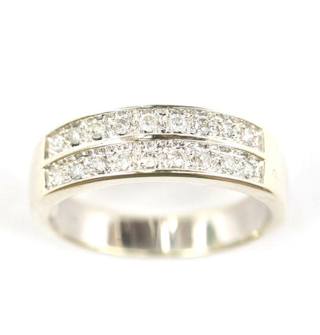 9ct 2 row diamond[white gold]