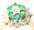 9ct diamond chip & emerald cluster
