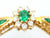 9ct diamond & emerald /emerald shoulders