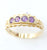 9ct 4 amethyst stones