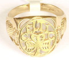 9ct Celtic Ring with Thistle Shoulders