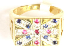 9ct Gemset Union Jack
