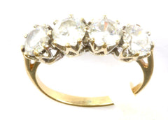 9ct 4 Stone Cubic Zirconia Ring
