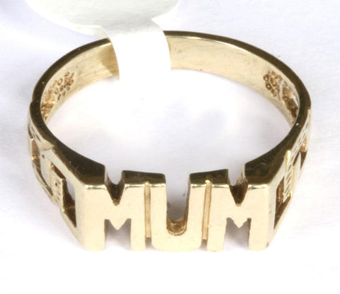 9ct Plain Mum Ring