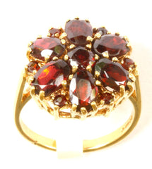 9ct Garnet Cluster Ring