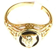 9ct Onyx Tigers Head