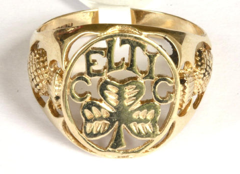 9ct Celtic Crest With Thistle Shoulders
