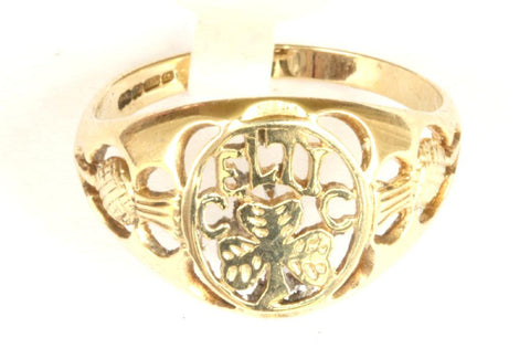 9ct Small Celtic Crest With Thistle Shoulders