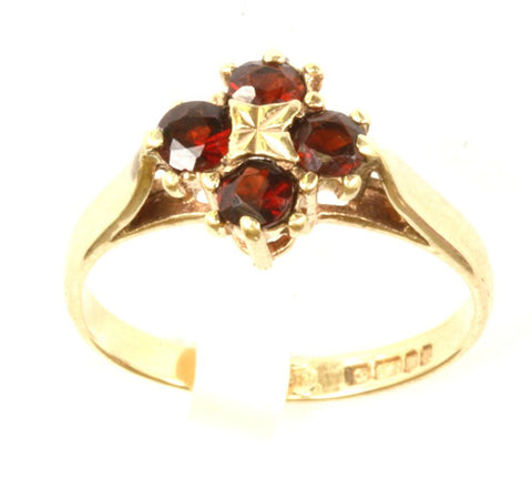 9ct 4 Garnet Stone Cluster