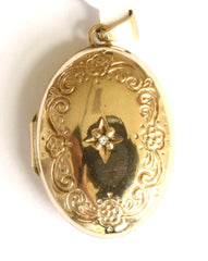 9ct Diamond Chip Locket