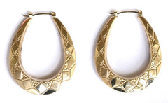 9ct Oval Creoles