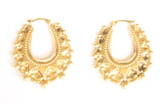 9ct Oval Indian Creoles