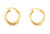 9ct 3 Coloured Twist Hoop Style