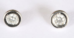18ct White & Yellow Studs(approx 1/5ct each)