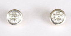 18ct White & Yellow Studs(approx 1/4ct each)