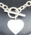 Silver T-bar & Heart Chain
