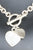 Silver Double Heart with T-bar Chain