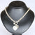 Silver Double Heart with T-bar Chain