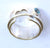 Silver Blue Stone Cut Out Band