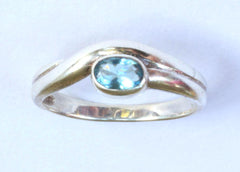 Silver Blue Stone Twist