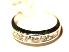 Silver Channel Set 7 Stone Cubic Zirconia