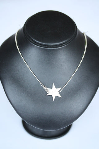 Silver Ball Chain with Mum Star