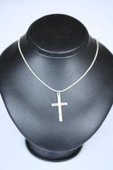 Silver Snake Chain & Cross