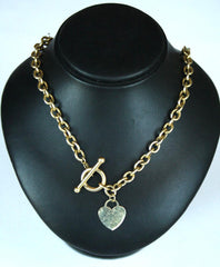 9ct T-Bar Style Bracelet & Chain Set