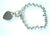 Silver T-bar & Heart Bracelet
