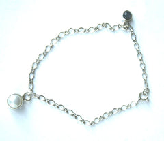 Silver Bracelet With 2 Stone Charms