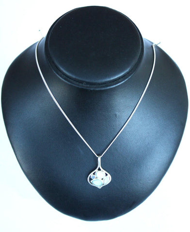 Silver Fine Chain With Fancy Drop