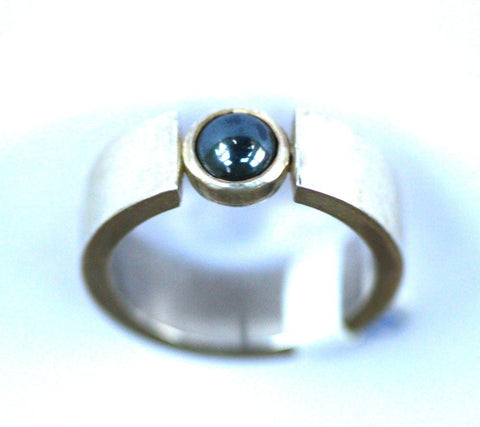 Silver Grey Stone Solitaire